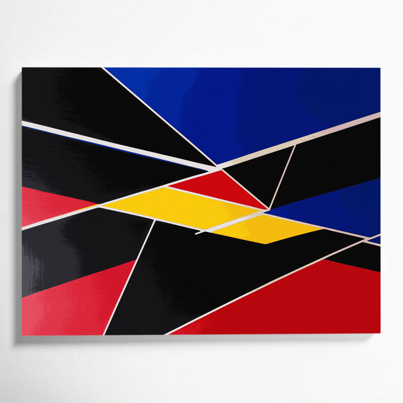 Hard Edge 73 Blue Canvas Wall Art
