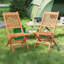 Chaise de terrasse pliante en teck Neimar