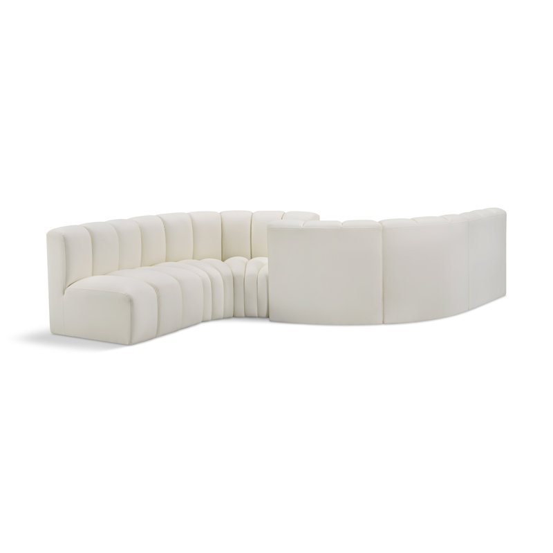 Canapé en cuir végétalien 145 "Houts, Cuir crème végétalien
