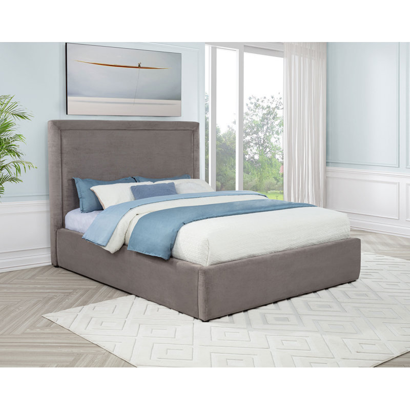Lit plateforme tapissier grand Lawson 55 po Lawson, Gris, Grand