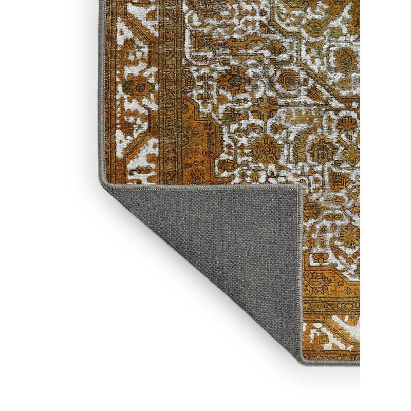 Tapis oriental orange / blanc, Rectangle 7 pi x 10 pi