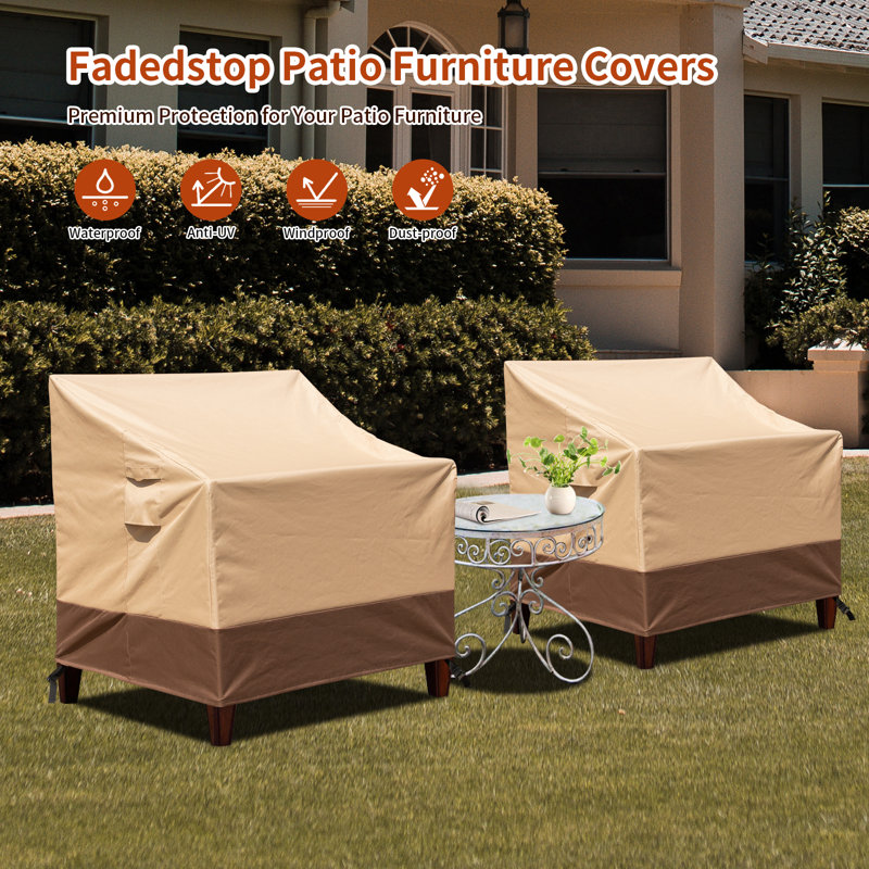 Housse pour chaise de patio, H 30 po x l 37 po x P 40 po