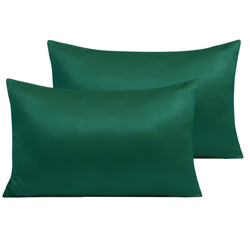  Housse de coussin en microfibre, Vert foncé, Grand