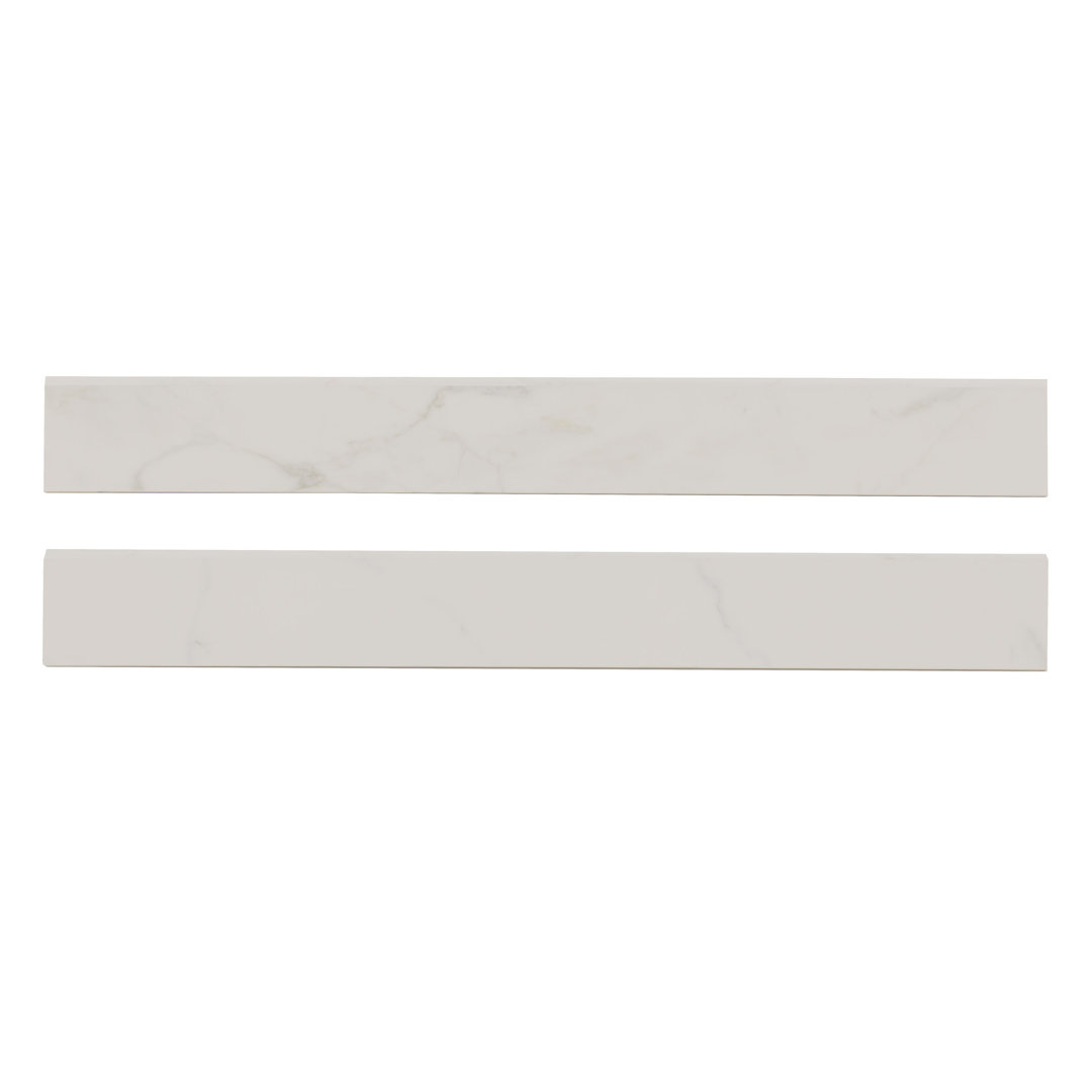 Palazza 3 in. x 24 in. Polished Porcelain Bullnose Tile Trim Ackland 