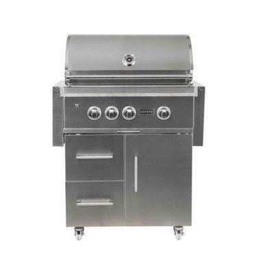 Coyote Grills 4-Burner Convertible Gas Grill with Smoker