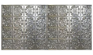 Dalle de plafond victorienne en aluminium brillant 2,04 pi x 4,04 pi