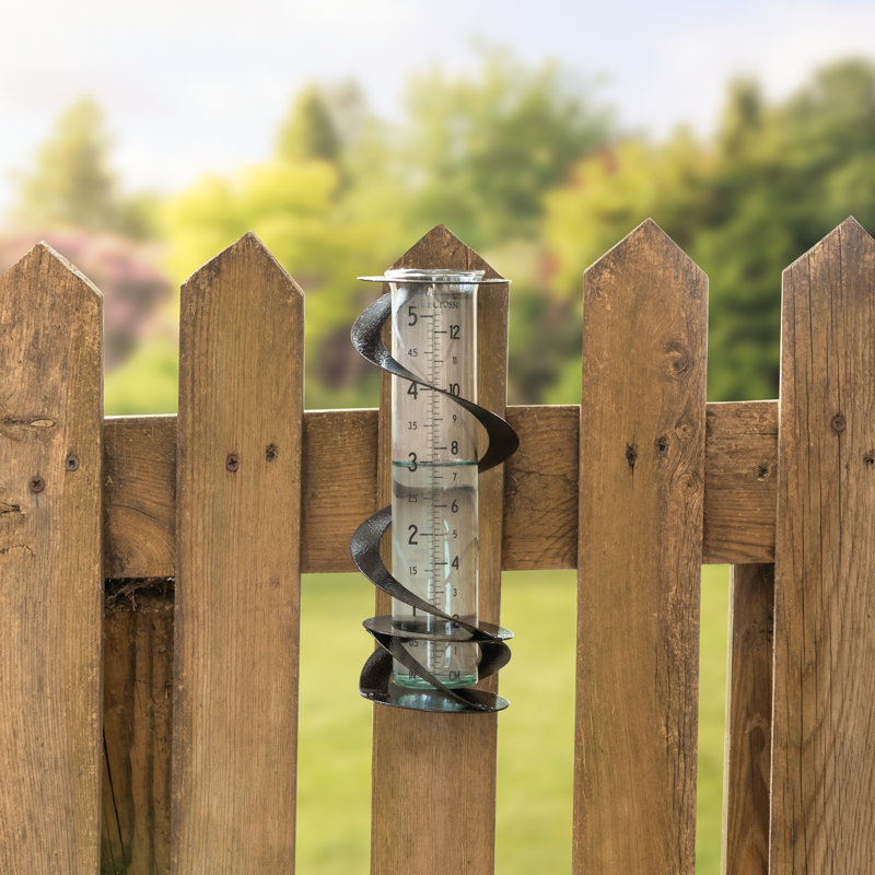 Helix Garden Metal Rain Gauge