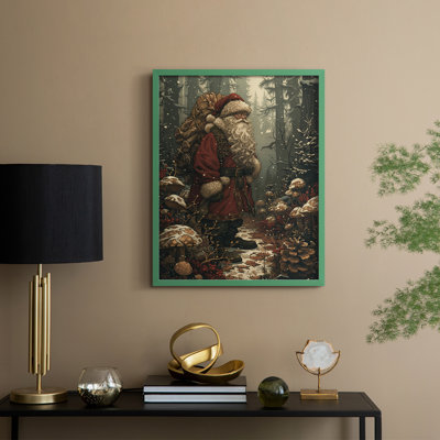 «Christmas Holiday» DCXXXIV, reproduction d'art encadrée - bois massif