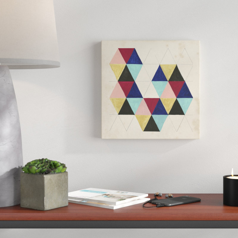 «Geometric Pattern Play III», impression sur toile, H 12 po x l 12 po
