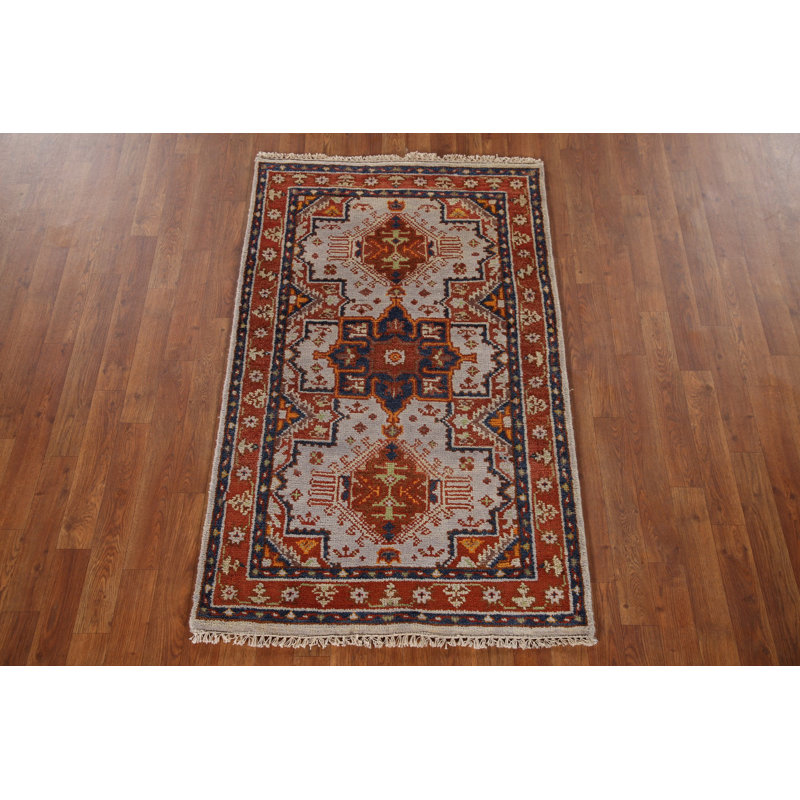 Tapis traditionnel indien à motif géométrique 3 x 5