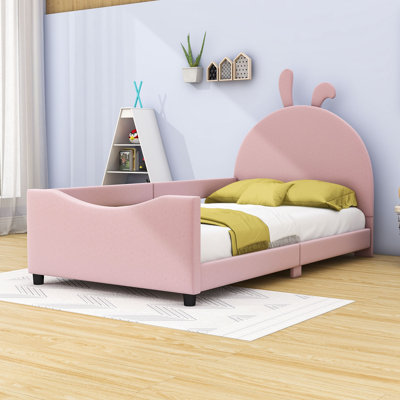 Wood Twin Upholstered Daybed with Headboard