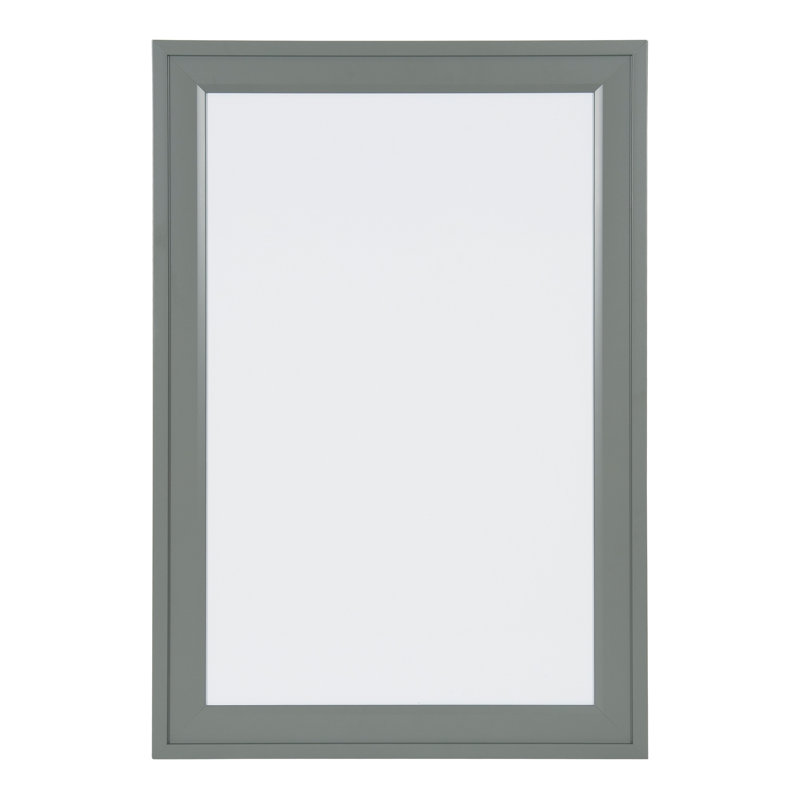 Magnetic Melamine Dry Erase Board, 2.29' H x 1.54' W, Grey