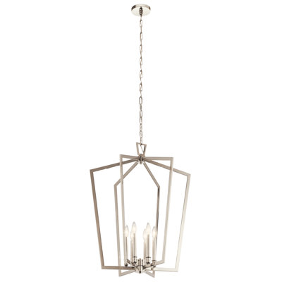 6 - Light Dimmable Lantern Geometric Chandelier