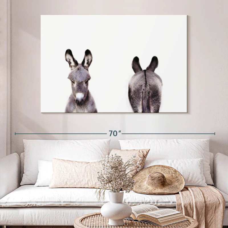 Brampt Donkey Front And Back Portrait, 34" H x 51" W