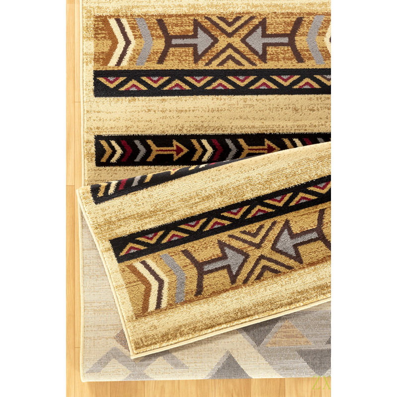 Tribes GC_YLS4006  5 Ft. 3 In. X 7 Ft. 3 In. Southwest Area Rug, Rectangle 5'3" x 7'3"