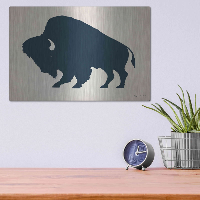 Luxe Buffalo Bison I On Beige par Buffalo Bison I On Beige par Ryan Fowler, H 12 po x l 16 po