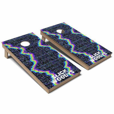 Ensemble de planches de cornhole composites toutes saisons Retro Glitch