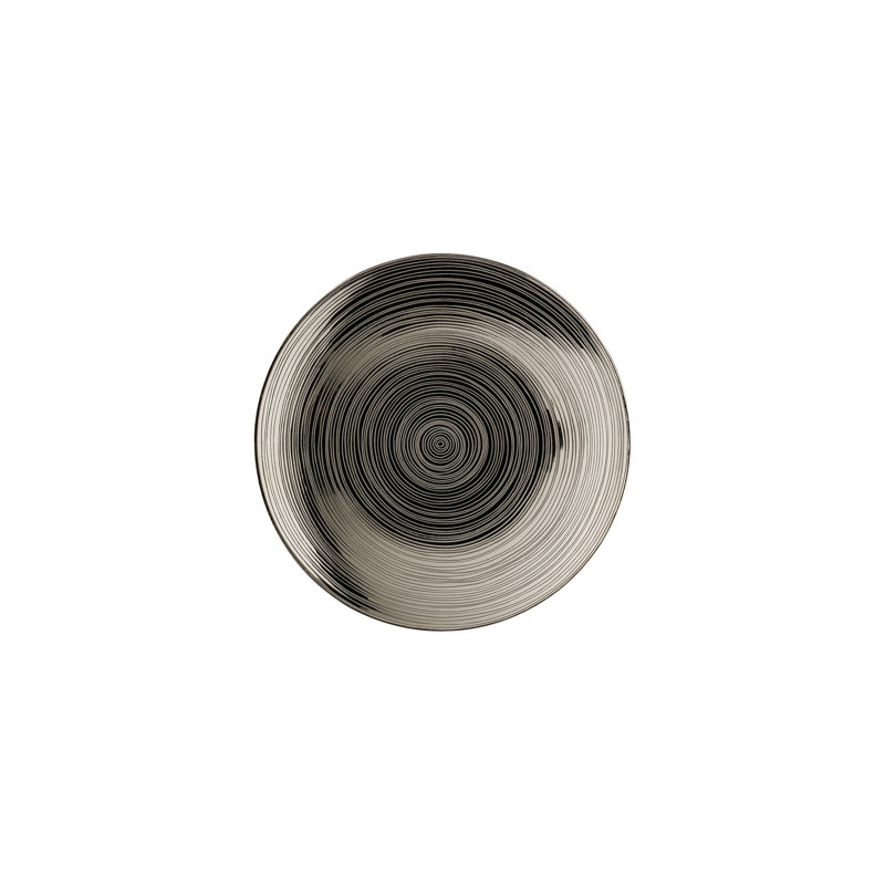 TAC Porcelain Bread And Butter Plate, Black/Gray
