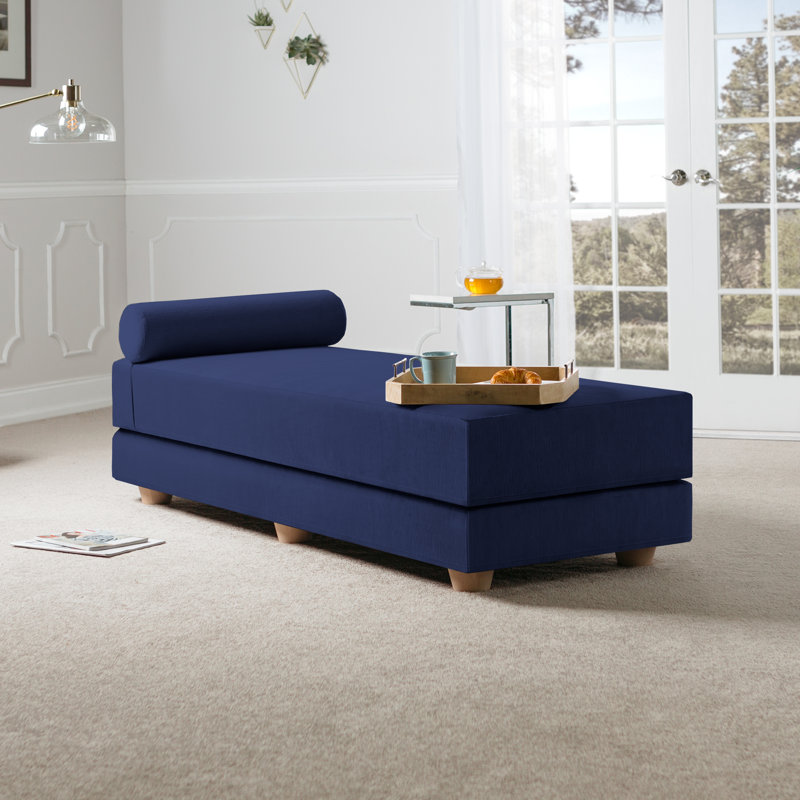 Lit de jour convertible Kaylena ‑ canapé-lit pliant avec matelas pour taille de lit grand et oreillers en mousse mémoire de forme
