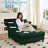 Ebern Designs Oversized Chaise Lounge Indoor, 50" Corduroy Sleeper Sofa Chair with Ottoman and 2 Cushions, Upholstered Comfy Deep Seat Sleeper Chaise Lounge Chair For Living Room, Bedroom-302466620