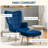 Fogleman 71Cm Wide Tufted Velvet Armchair and Ottoman-1265136237