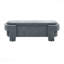 Banc repose-pieds contemporain avec rangement ovale pour le salon et la chambre à coucher - Gris-117529152
