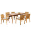 Spacieux ensemble de salle à manger en bois d'acacia élégant pour l'extérieur pour les patios et les jardins