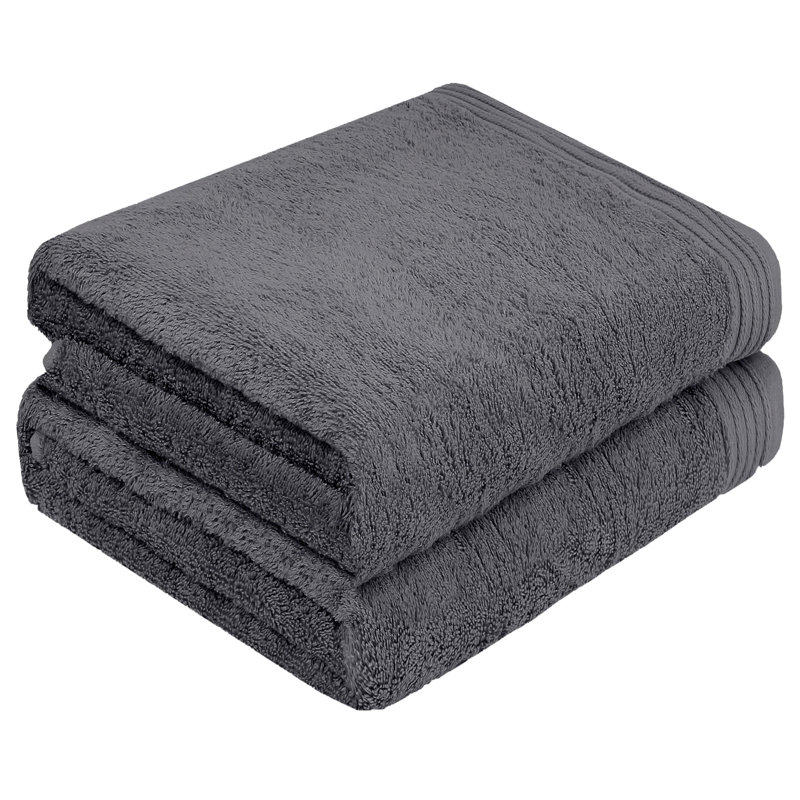 Lorena Midweight Bath Sheet, Dark Gray