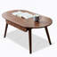 Table basse rectangulaire avec plateau en bois massif, tablette et tiroir