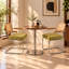 Chaise d'appoint rembourrée de 19,3 po de hauteur avec dossier en rotin et cadre en métal (ensemble de 2)-1507542060-1507542061