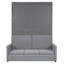 Lit escamotable double pleine grandeur avec coussin