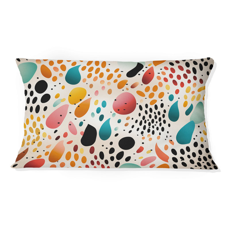 Rainbow Cheetah Rain - Geometric Polyester Pillow