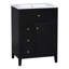 Meuble-lavabo 24 po avec un tiroir rabattable et 3 tiroirs standards (noir)-734832237