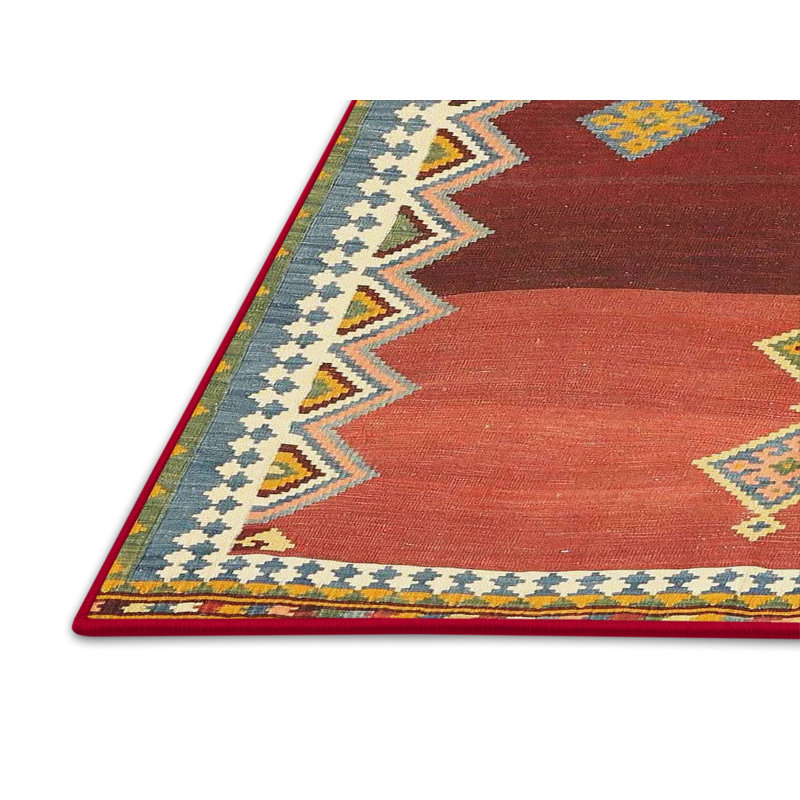 Tapis contemporain brun / beige, Rectangle 5 pi x 7 pi