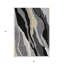 Tapis intérieur lavable abstrait 3 pi x 5 pi noir