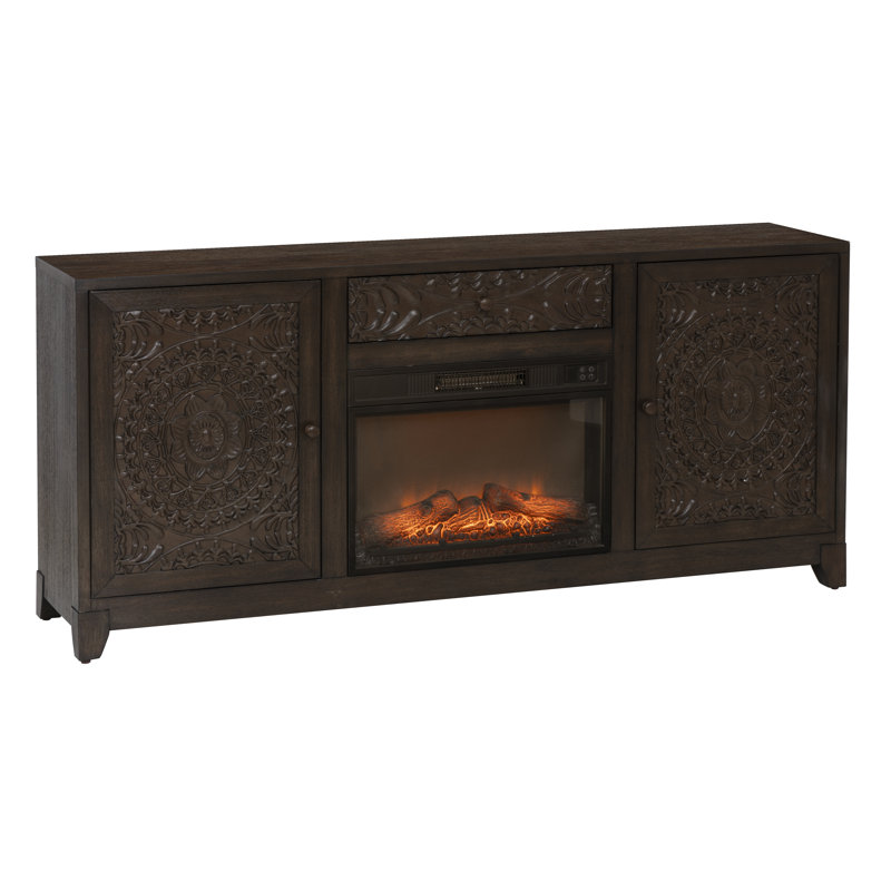 Dix Brown Mandala Fireplace, Brown