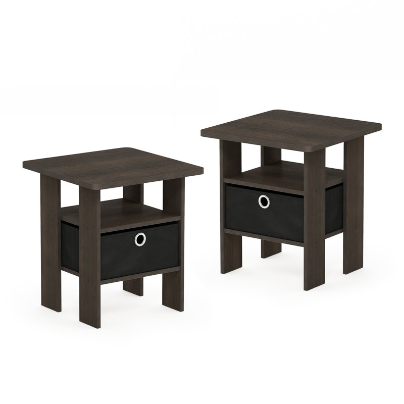 Ensemble de 2 tables de chevet Jula, Brun / Noir, Set of 2