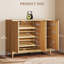 Armoire à chaussures à 5 niveaux de 47,3 po avec étagère à chaussures rotative à 360 ° et tablettes réglables, armoire de rangement pour chaussures autoportante-1900883728