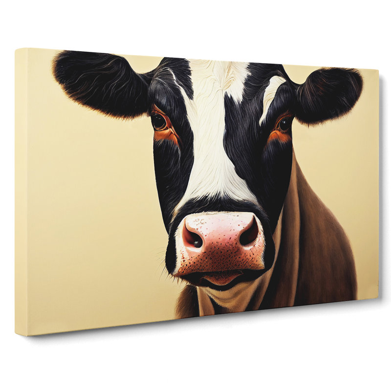 Interesting Cow - Wrapped Canvas, 35cm H x 50cm W x 3cm D