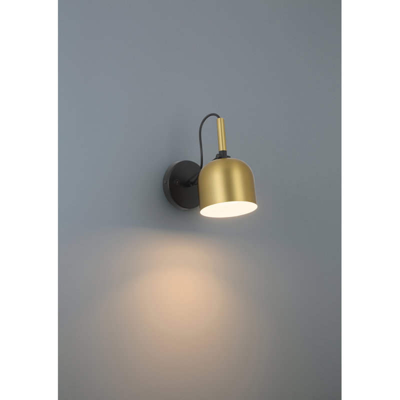 Raydyn Steel Armed Sconce, Antique Brushed Brass