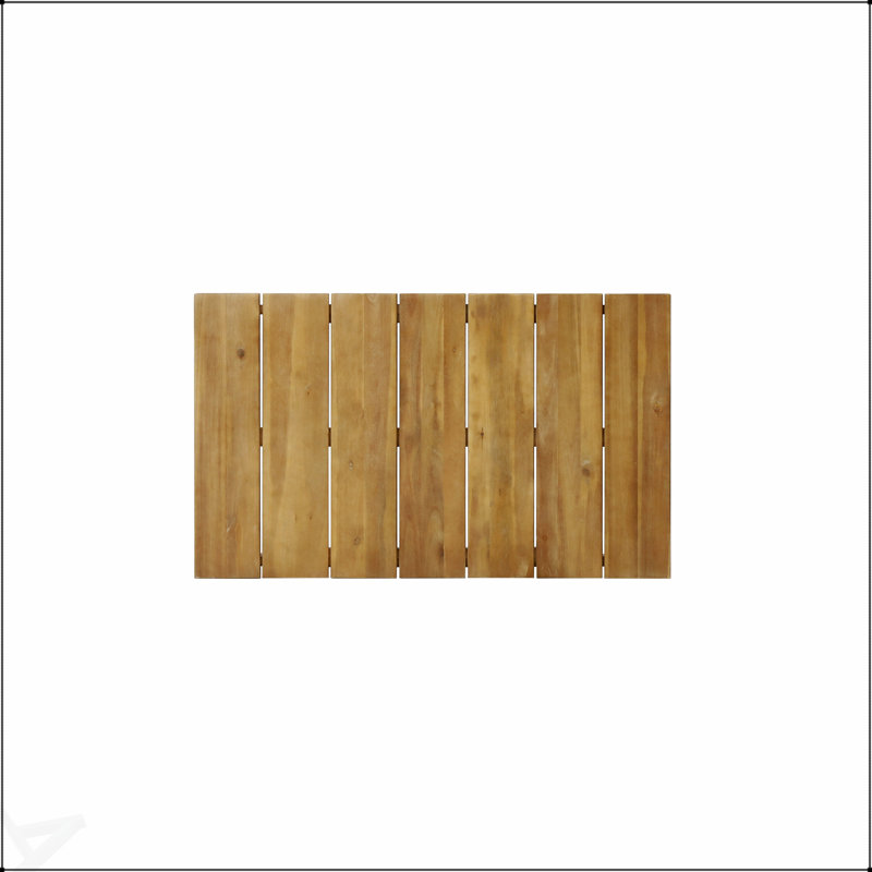 Table basse d'extérieur en bois d'acacia durable avec un design rustique et une finition résistante aux intempéries, parfaite pour le patio et le jardin