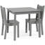 Ensemble de table et de chaises en bois pour enfants et 2 chaises carrées pour enfants et enfants