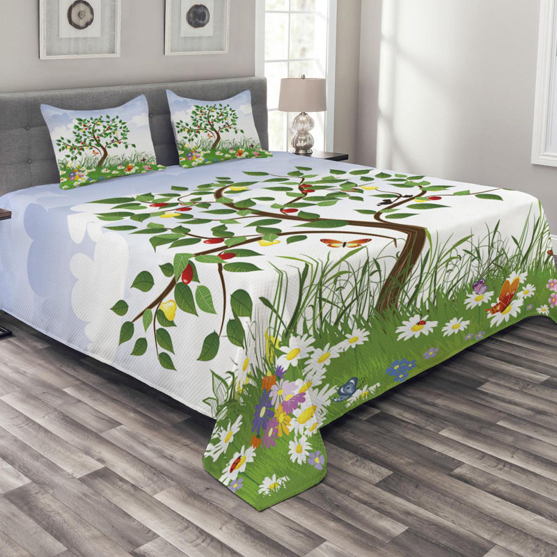 Traditional Polyester Coverlet, Queen Coverlet + 2 Shams