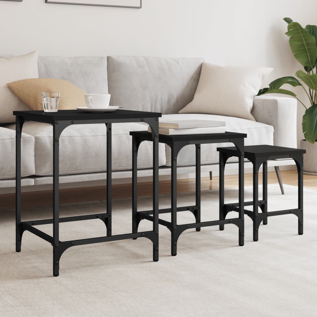 Vidaxl Nesting Coffee Tables 3 Pcs Grey Sonoma Engineered Wood