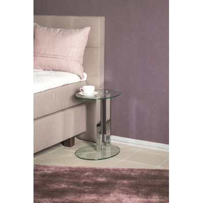 Holly Glass Top C Table End Table