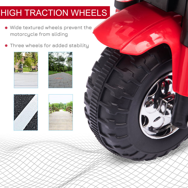 Red 6-Volt Kids Electric Ride-On Motorcycle