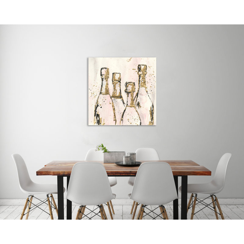 "Champagne Is Grand I", toile tendue par Chris Paschke, H 36 po x l 36 po x P 1,5 po