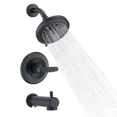 Faucet Shower Trim Kit With 9-Setting Rain Head (Valve/Cartridge Not Included)