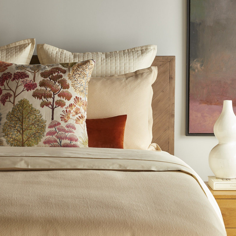 Neo Standard Cotton 3 Piece Duvet Cover Set, Pumice, Queen Duvet Cover + 2 Standard Shams