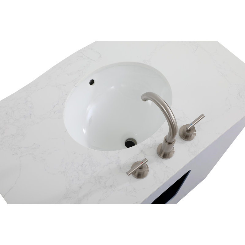 Meuble-lavabo simple 30 po Knox, Gris